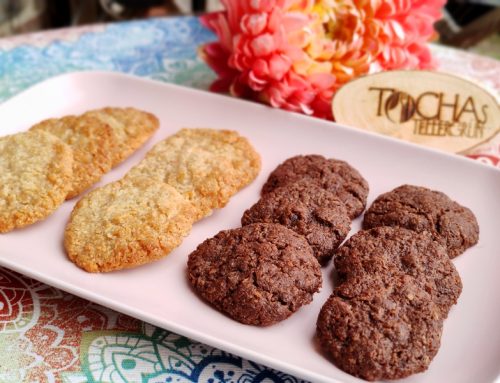 Helle und dunkle Schoko-Kokos-Cookies